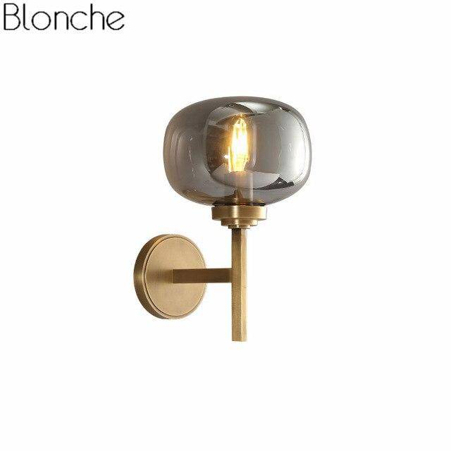 Applique murale design LED dorée avec abat-jour en verre - Sconce Glam | Marco Lucetti 1 lampe / Verre fumé