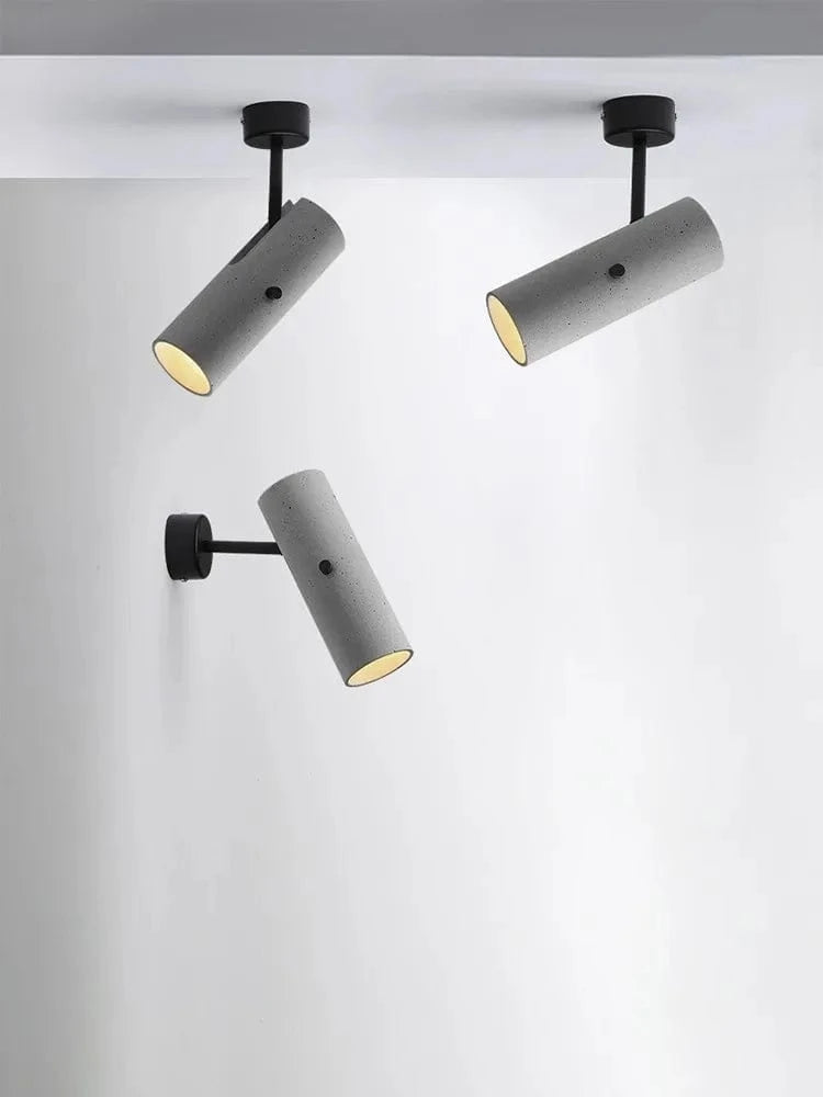 Applique murale design led en ciment - Style industriel - Projecteur rotatif innovant | Marco Lucetti