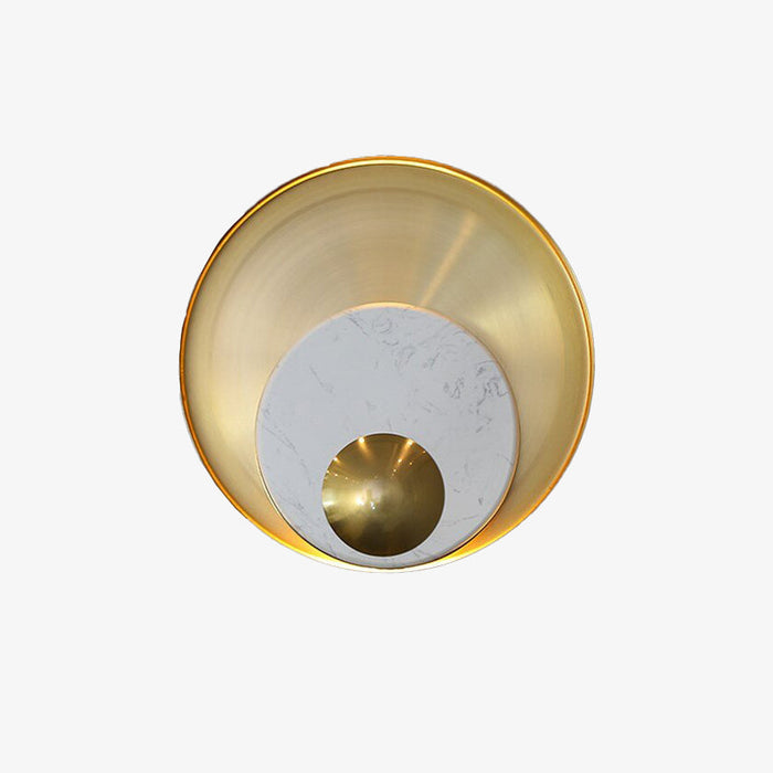 Applique murale LED en marbre et laiton doré de luxe