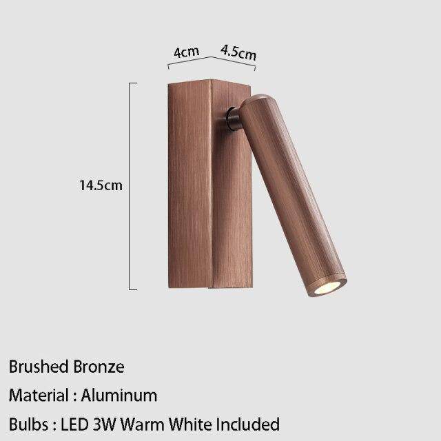 Applique Murale Design LED en Métal - Style Hôtel | Marco Lucetti Bronze