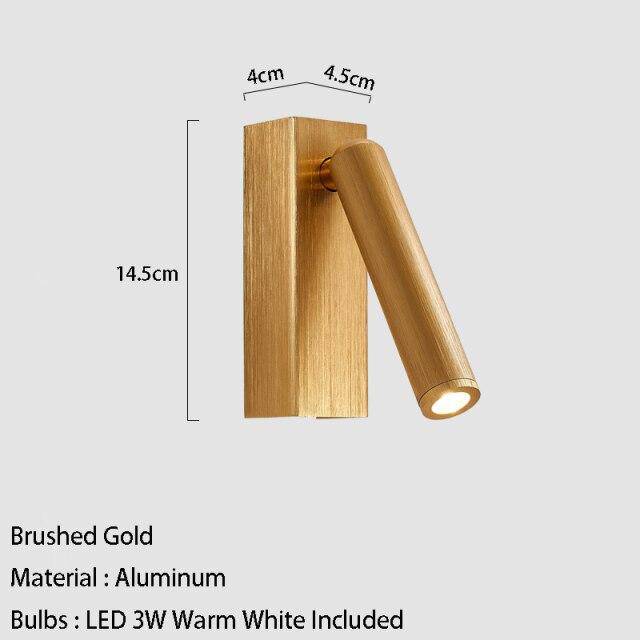 Applique Murale Design LED en Métal - Style Hôtel | Marco Lucetti Doré