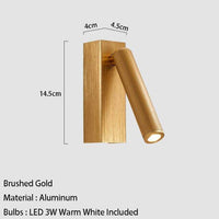 Applique Murale Design LED en Métal - Style Hôtel | Marco Lucetti Doré