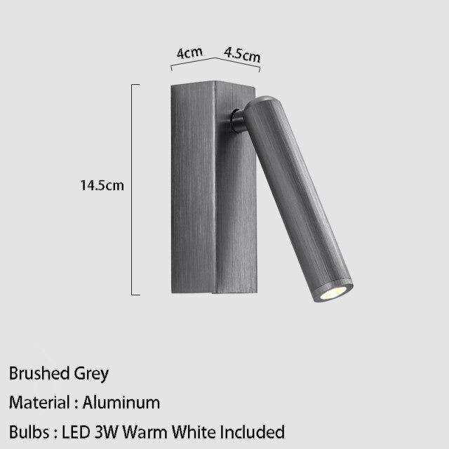 Applique Murale Design LED en Métal - Style Hôtel | Marco Lucetti Gris