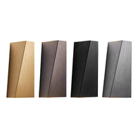 Applique murale design LED géométrique en métal brossé | Marco Lucetti