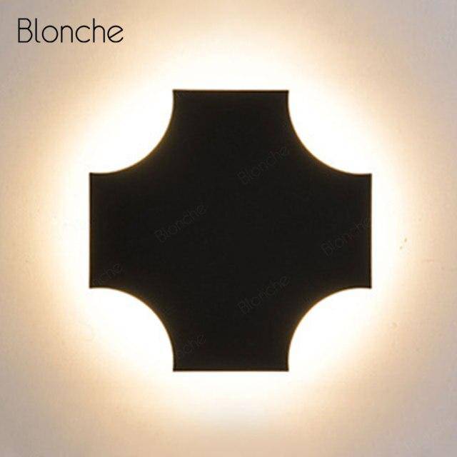 Applique murale design LED géométrique en métal "Lumina" | Marco Lucetti Noir / B / Froide