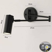 Applique murale design LED "Luxisport" en métal doré ou noir | Marco Lucetti A - Noir / Froide