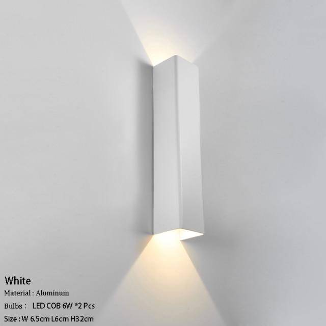 Applique murale design LED métal allongé coloré Loft | Marco Lucetti Blanc / 32cm