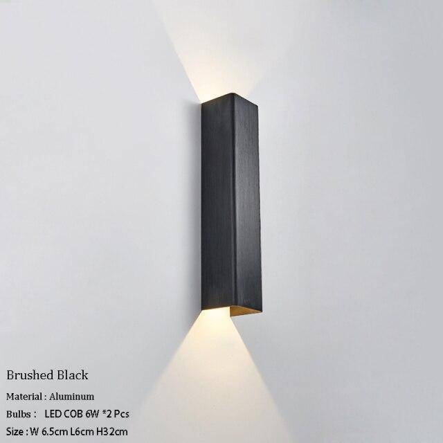 Applique murale design LED métal allongé coloré Loft | Marco Lucetti Noir / 32cm
