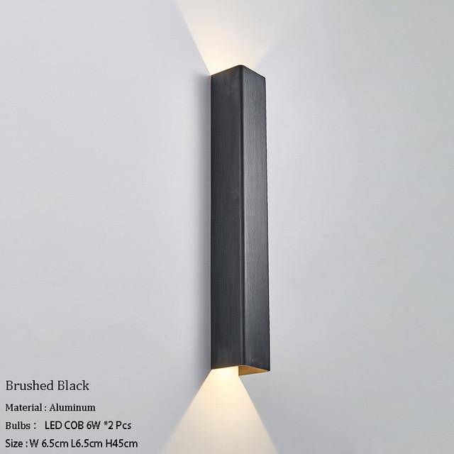 Applique murale design LED métal allongé coloré Loft | Marco Lucetti Noir / 45cm