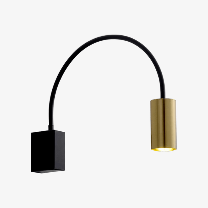 Applique murale LED demi-cercle noir