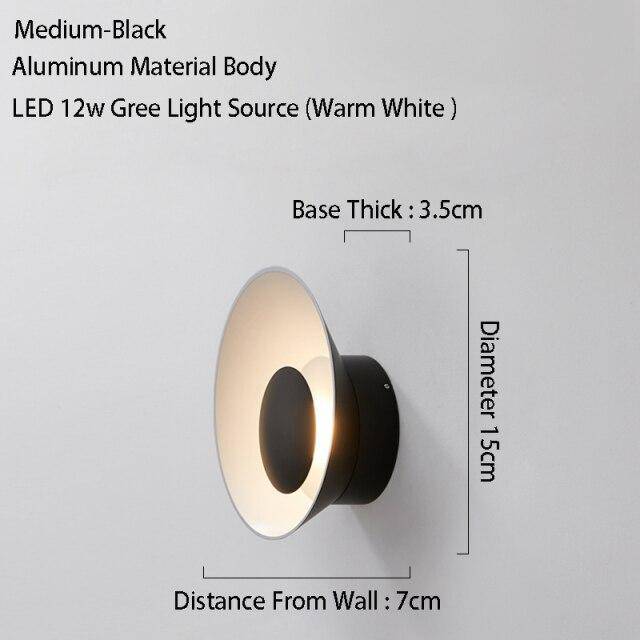 Applique murale design LED Métalolor Loft | Marco Lucetti Noir / M