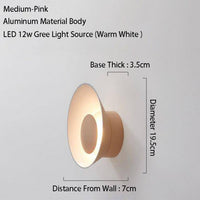 Applique murale design LED Métalolor Loft | Marco Lucetti Rose / M