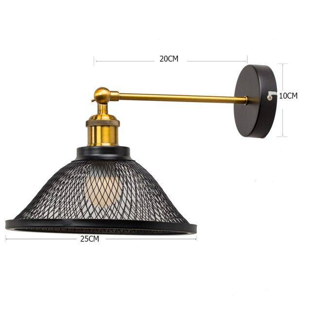 Applique murale design LED Noir Métal Cage | Marco Lucetti