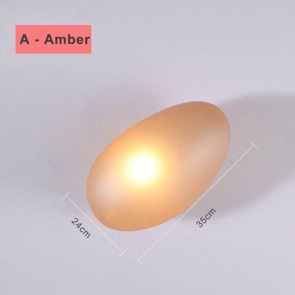 Applique murale design LED "Pierre Colorée Manar" | Marco Lucetti A - Ambre