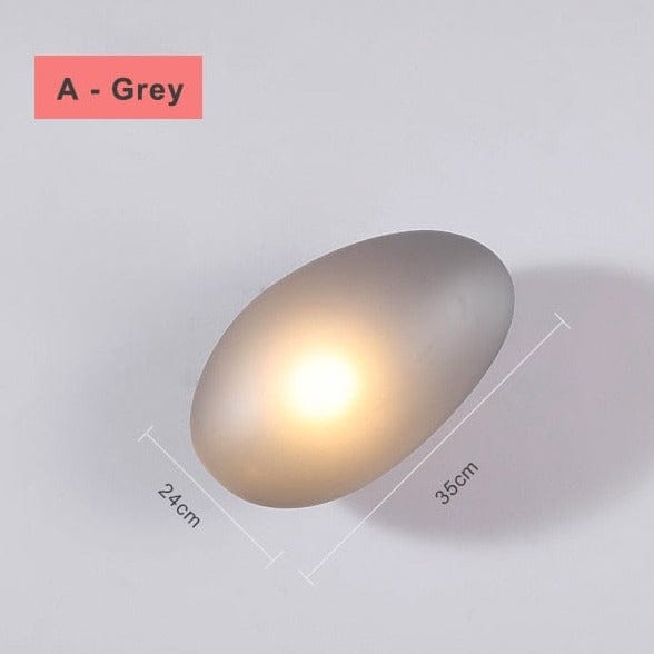 Applique murale design LED "Pierre Colorée Manar" | Marco Lucetti A - Gris