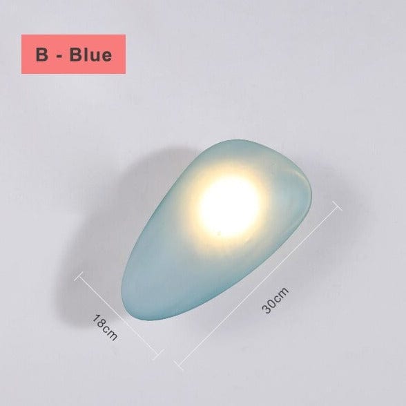 Applique murale design LED "Pierre Colorée Manar" | Marco Lucetti B - Bleu
