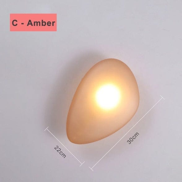 Applique murale design LED "Pierre Colorée Manar" | Marco Lucetti C - Ambre