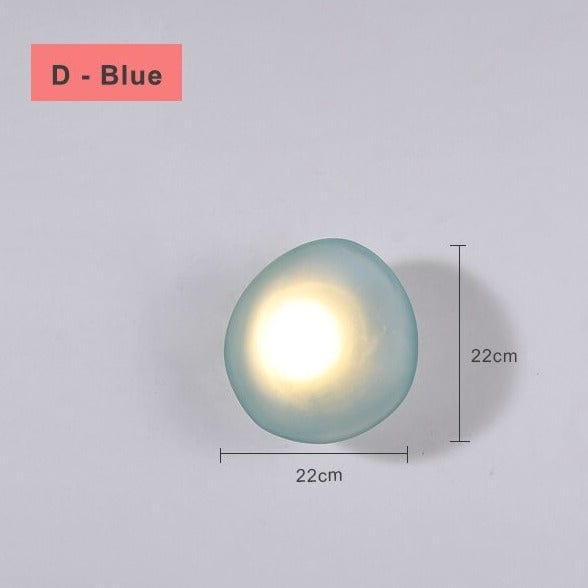 Applique murale design LED "Pierre Colorée Manar" | Marco Lucetti D - Bleu