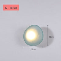 Applique murale design LED "Pierre Colorée Manar" | Marco Lucetti D - Bleu