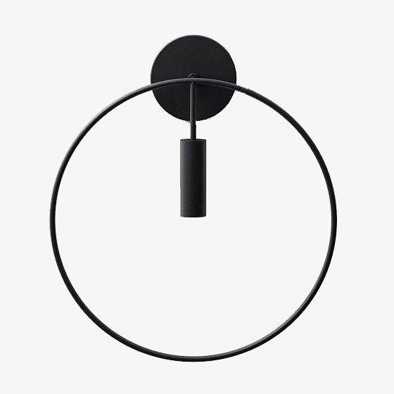 Applique Murale Design Métal Line - Spot Rond | Marco Lucetti Noir / 28cm