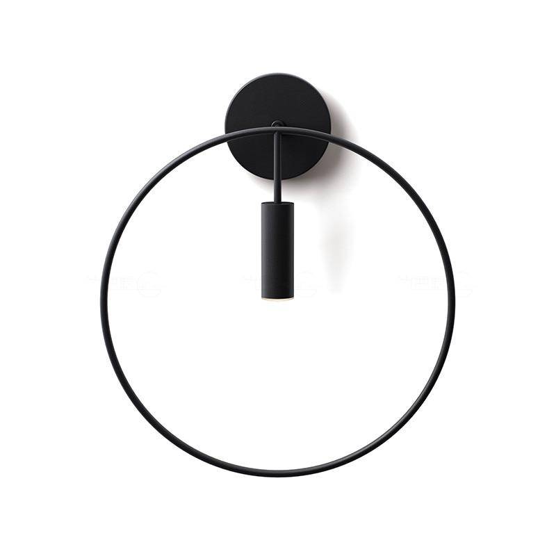 Applique Murale Design Métal Line - Spot Rond | Marco Lucetti Noir / 35cm