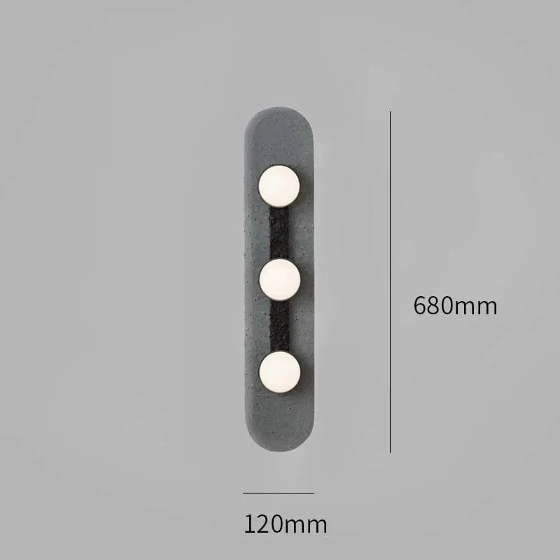 Applique murale design minimaliste arrondie | Marco Lucetti 3 têtes