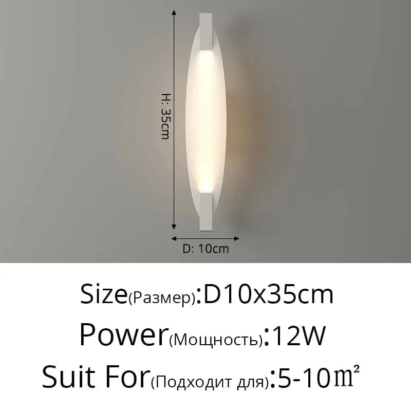 Applique Murale Design Moderne Loft LED | Marco Lucetti C Blanc D10x35cm 12W / 3 couleurs sans télécommande