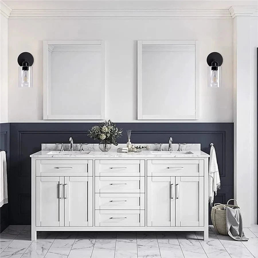 Applique murale design noir mat en métal et verre pour toute pièce | Marco Lucetti