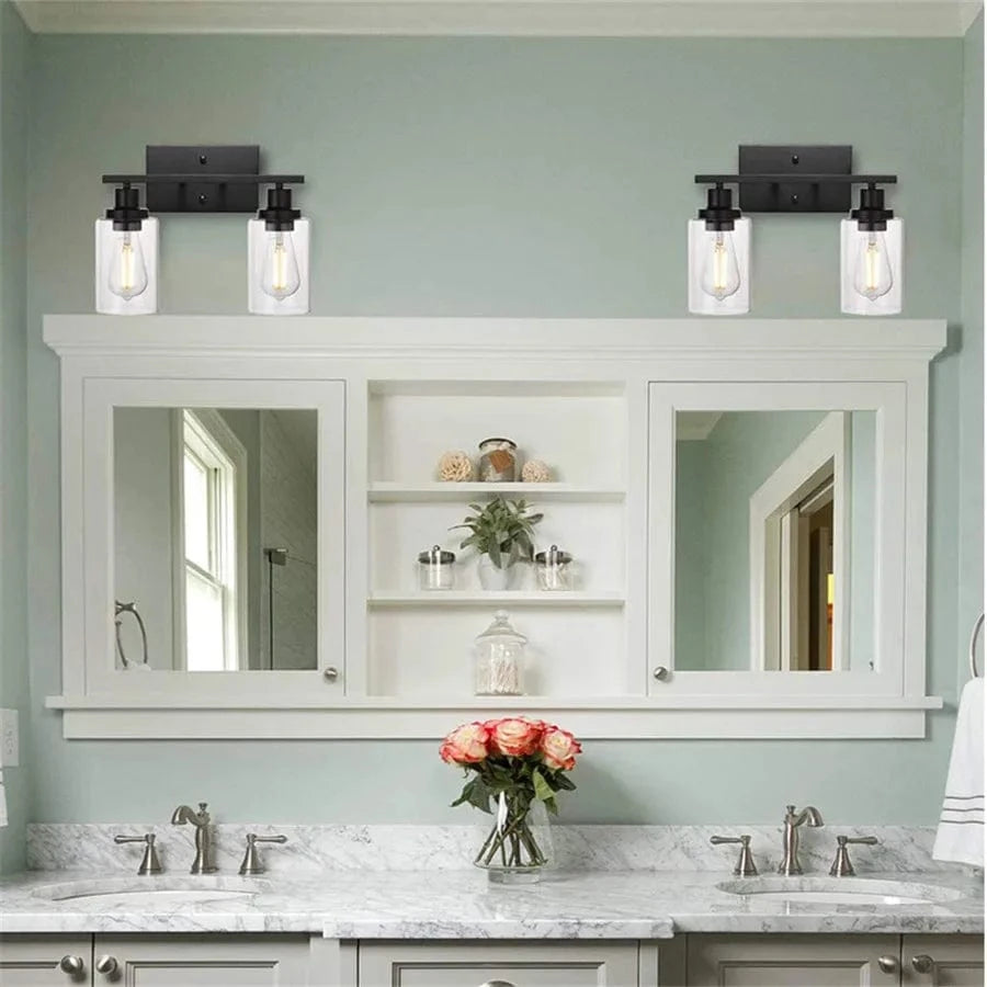 Applique murale design noir mat en métal et verre pour toute pièce | Marco Lucetti