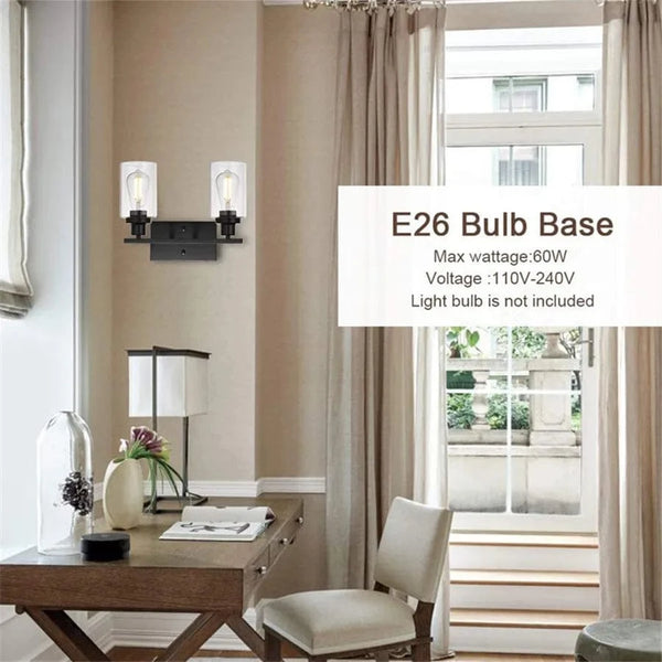 Applique murale design noir mat en métal et verre pour toute pièce | Marco Lucetti