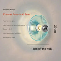 Applique murale design nordique en verre ondulé LED pour une ambiance lumineuse | Marco Lucetti Bleu / Blanc froid