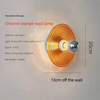 Applique murale design nordique en verre ondulé LED pour une ambiance lumineuse | Marco Lucetti Orange / Blanc chaud
