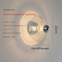 Applique murale design nordique en verre ondulé LED pour une ambiance lumineuse | Marco Lucetti Transparent / Blanc froid