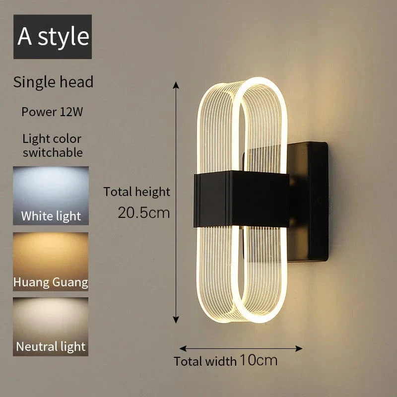 Applique murale design nordique LED en acrylique - Modernité décorative | Marco Lucetti