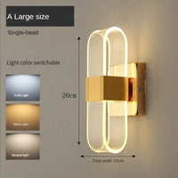 Applique murale design nordique LED en acrylique - Modernité décorative | Marco Lucetti A-Or-L / 3 couleurs claires