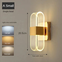 Applique murale design nordique LED en acrylique - Modernité décorative | Marco Lucetti A-Or-S / 3 couleurs claires