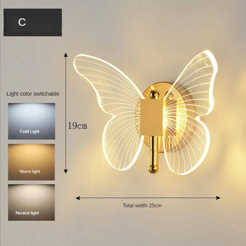 Applique murale design nordique LED en acrylique - Modernité décorative | Marco Lucetti C / 3 couleurs claires