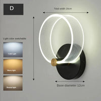 Applique murale design nordique LED en acrylique - Modernité décorative | Marco Lucetti D / 3 couleurs claires