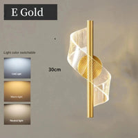 Applique murale design nordique LED en acrylique - Modernité décorative | Marco Lucetti E-Or / 3 couleurs claires