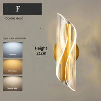 Applique murale design nordique LED en acrylique - Modernité décorative | Marco Lucetti F / 3 couleurs claires