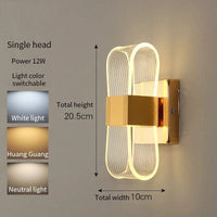 Applique murale design nordique LED en acrylique - Modernité décorative | Marco Lucetti G-Or / 3 couleurs claires