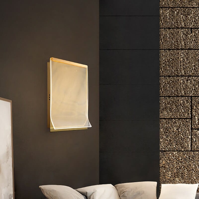 Applique murale design rectangulaire dorée Larry | Marco Lucetti