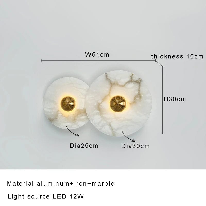 Applique Murale Design Ronde en Marbre pour une Décoration Intérieure Élégante | Marco Lucetti