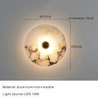 Applique Murale Design Ronde en Marbre pour une Décoration Intérieure Élégante | Marco Lucetti Dia25cm / Dimmable / Argent