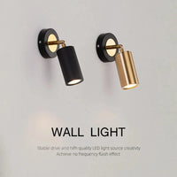 Applique murale design rotative noire et dorée pour éclairage de lecture et de détente | Marco Lucetti