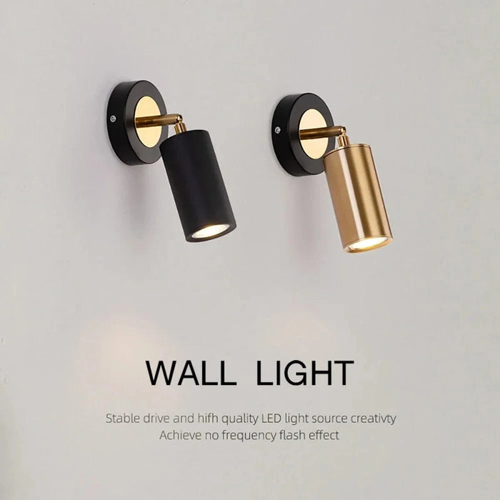 Applique murale design rotative noire et dorée pour éclairage de lecture et de détente | Marco Lucetti