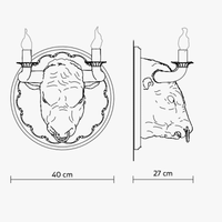 Applique murale design Toro Glow avec lumières LED nordiques | Marco Lucetti