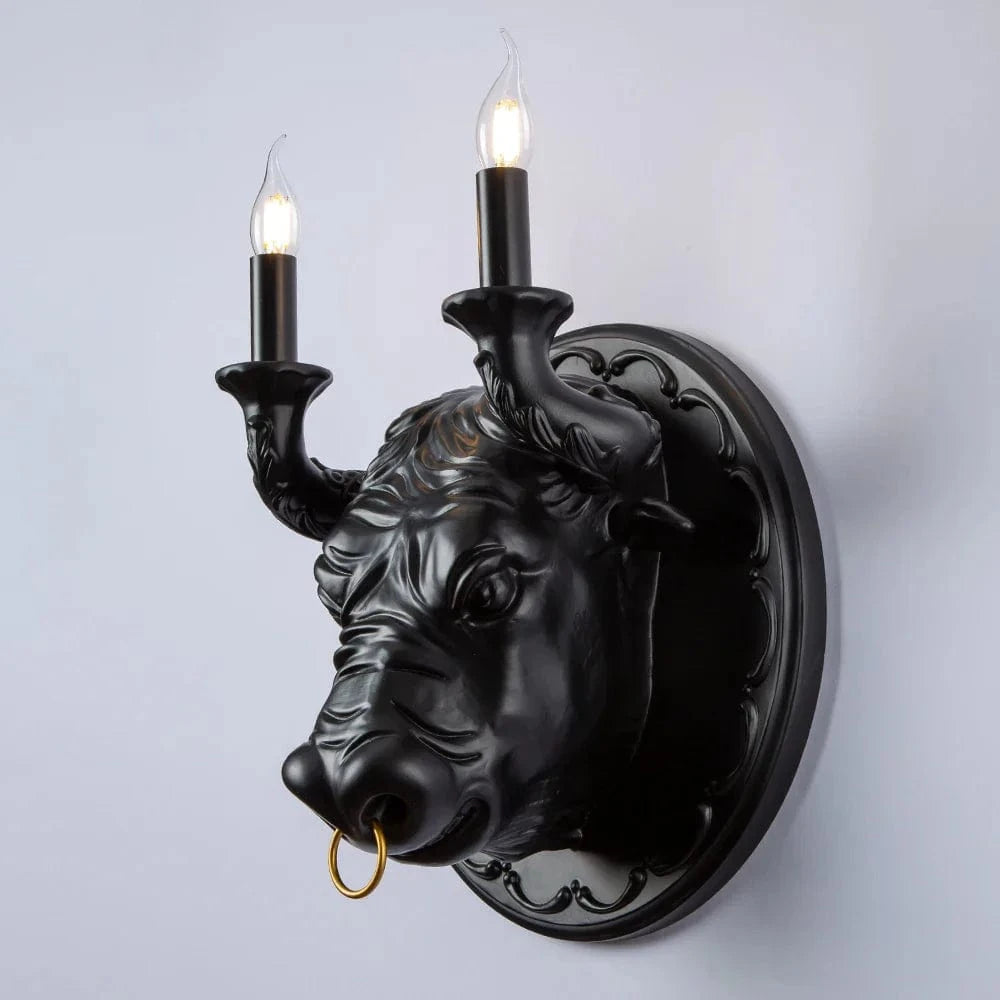 Applique murale design Toro Glow avec lumières LED nordiques | Marco Lucetti Noir