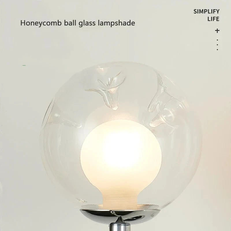 Applique murale design verre gris métal chromé | Marco Lucetti