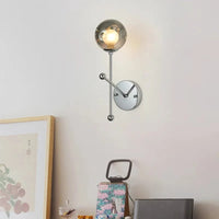 Applique murale design verre gris métal chromé | Marco Lucetti